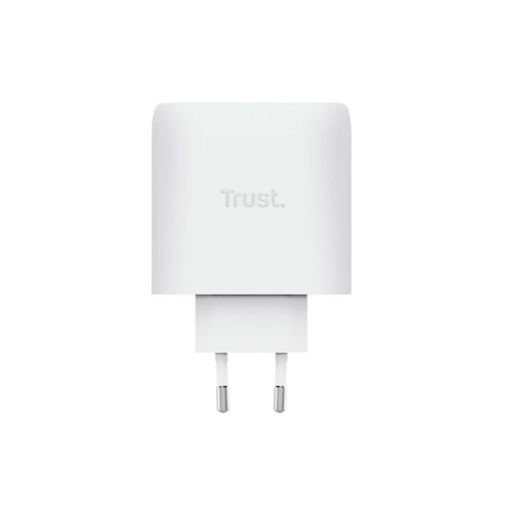 Cargador de pared gan trust maxo 65w 25526/ 2xusb tipo-c/ incluye cable usb tipo-c/ 65w