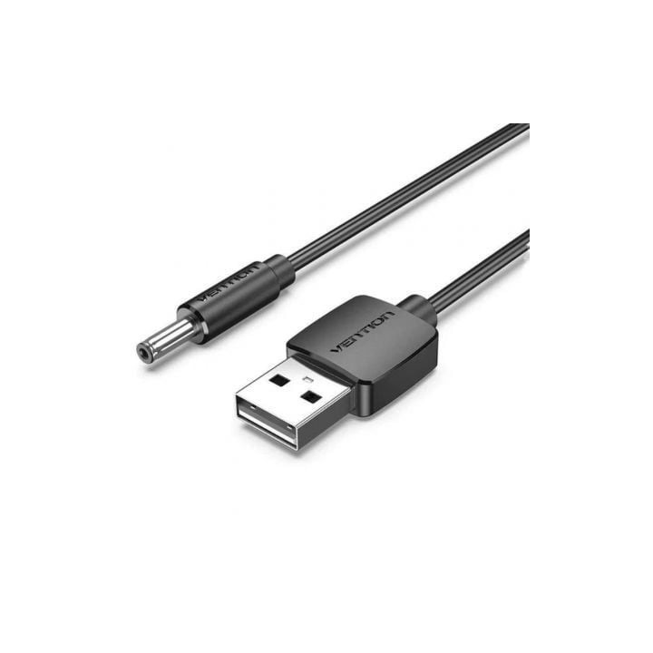 Cable alimentación vention cexbf/ usb macho - dc 3.5mm macho/ 1m/ negro
