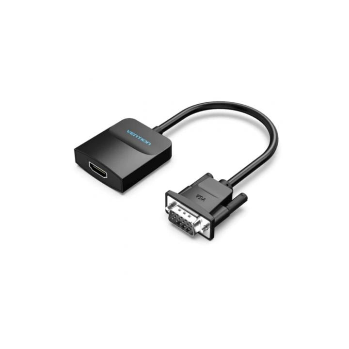 Conversor vention acnbb/ vga macho - hdmi hembra/ 15cm/ negro