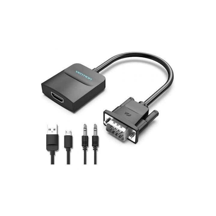 Cable conversor vention acnbf/ vga macho - hdmi hembra/ 1m/ negro