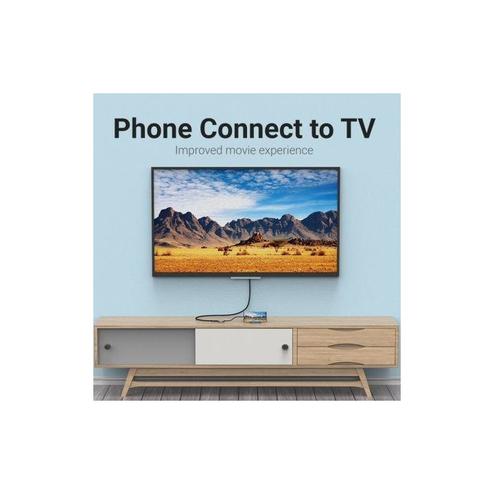 Conversor vention tdehb/ usb tipo-c macho - hdmi hembra/ 15cm/ plata