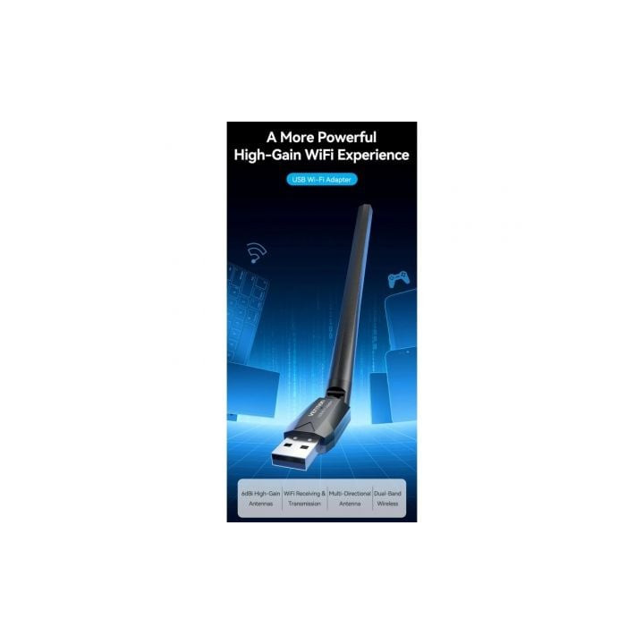 Adaptador usb - wifi vention kdtb0/ 650mbps