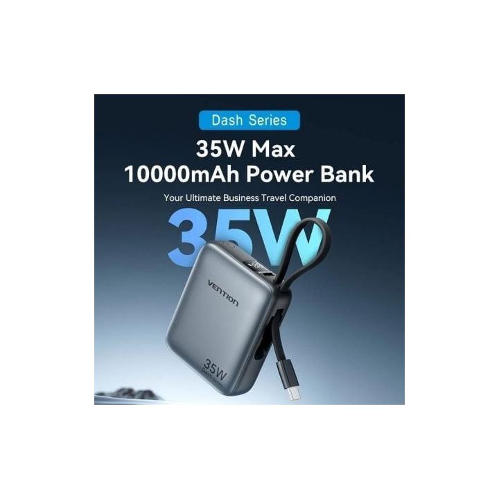 Powerbank 10000mah vention fhen0/ 35w/ beige/ incluye cable usb tipo-c