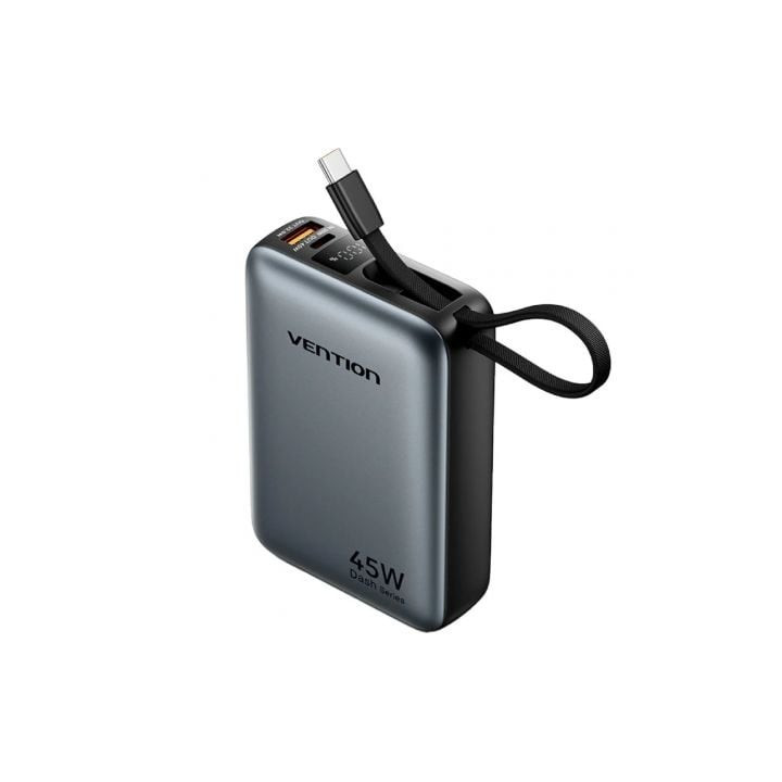 Powerbank 20000mah vention fhgh0/ 45w/ gris/ incluye cable usb tipo-c