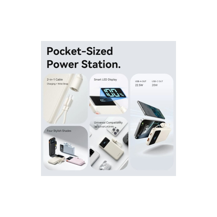 Powerbank 10000mah vention xgyb0-39-ty/ 22.5w/ negro/ incluye cable usb tipo-c