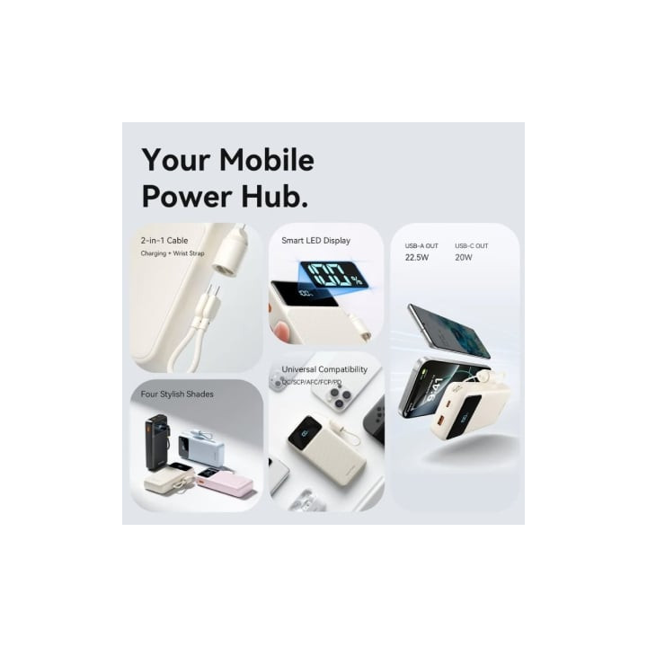 Powerbank 20000mah vention xgyp0-40-ty/ 22.5w/ rosa/ incluye cable usb tipo-c