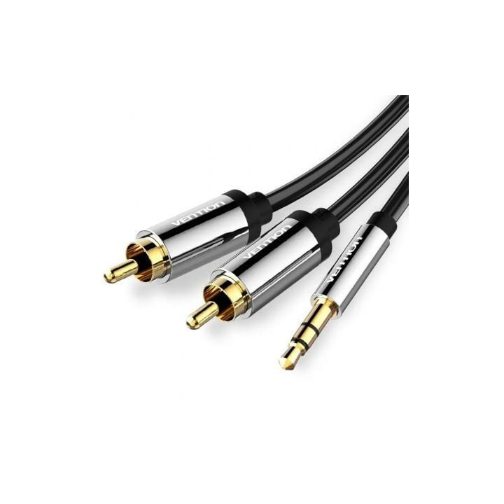 Cable estéreo vention bcfbg/ jack 3.5 macho - 2x rca macho/ 1.5m/ negro