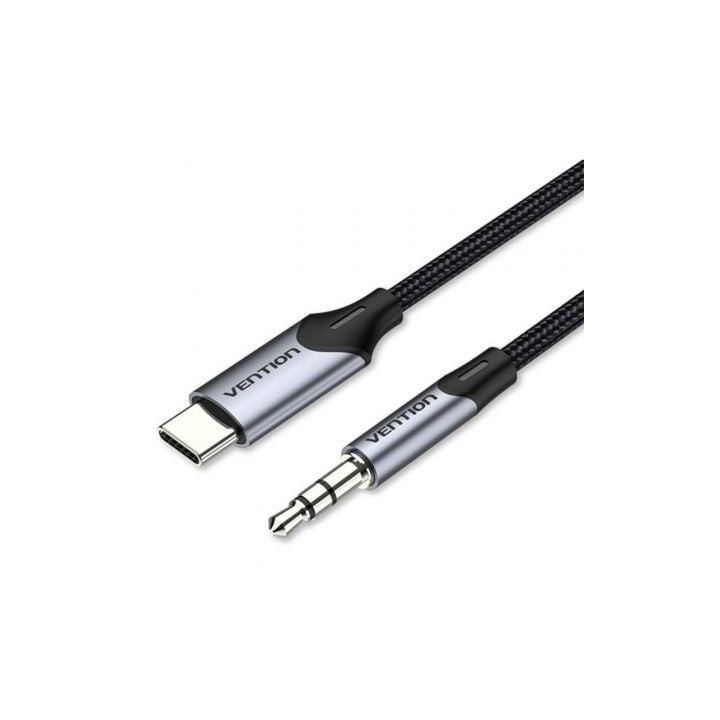 Cable conversor audio vention bgkhf/ usb tipo-c macho - jack 3.5 macho/ 1m/ gris