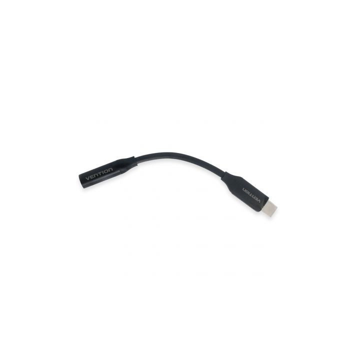 Conversor vention bihba/ jack 3.5 hembra - usb tipo-c macho/ 10cm/ negro