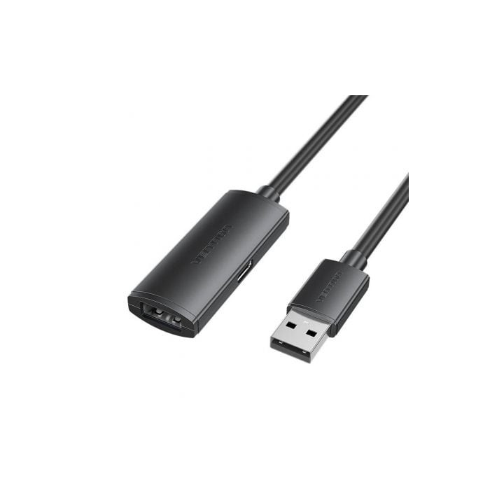 Cable alargador usb 2.0 vention cbkbl/ usb macho - usb hembra/ 480mbps/ 10m/ negro