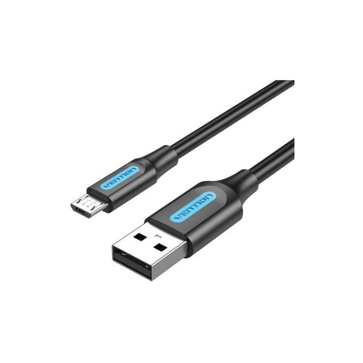 Cable usb 2.0 vention colbf/ usb macho - microusb macho/ 480mbps/ 1m/ negro