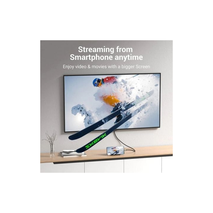 Cable conversor hdmi 2.0 4k vention crbbg/ usb tipo-c macho - hdmi macho/ 1.5m/ negro