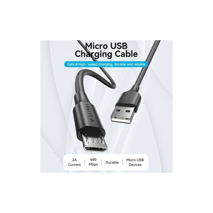 Cable usb 2.0 vention ctibd/ usb macho - microusb macho/ 480mbps/ 50cm/ negro