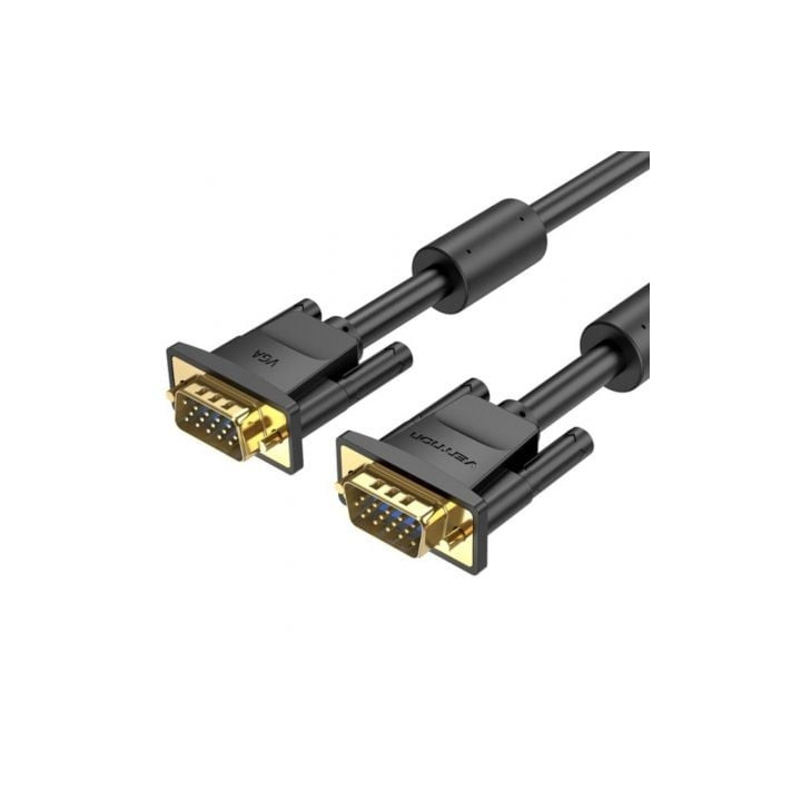 Cable svga vention daebf/ vga macho - vga macho/ 1m/ negro