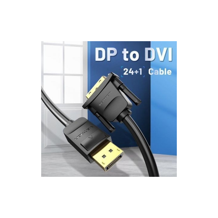 Cable conversor vention hafbg/ displayport macho - dvi macho/ 1.5m/ negro