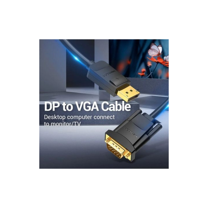 Cable conversor vention hblbg/ displayport macho - vga macho/ 1.5m/ negro