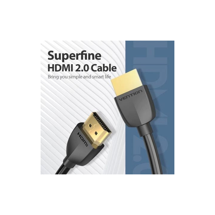 Cable hdmi 2.0 4k vention aaibg/ hdmi macho - hdmi macho/ 1.5m/ negro