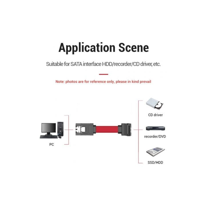 Cable sata vention kddrd/ sata hembra - sata hembra/ 50cm/ rojo