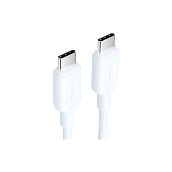 Cable usb 2.0 tipo-c 3a vention trcsh/ usb tipo-c macho - usb tipo-c macho/ hasta 60w/ 480mbps/ 2m/ azul