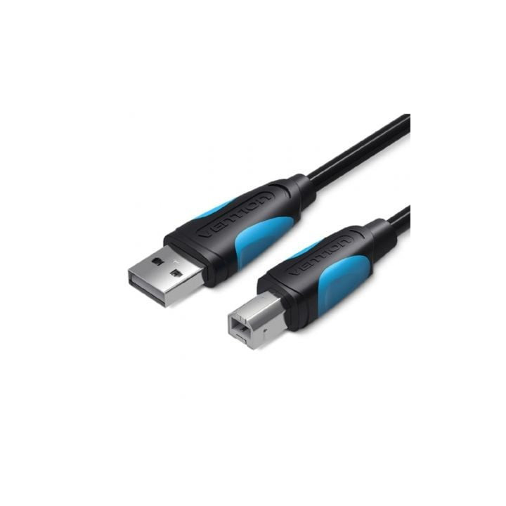 Cable usb 2.0 impresora vention vas-a16-b300/ usb tipo-b macho - usb macho/ 480mbps/ 3m/ negro