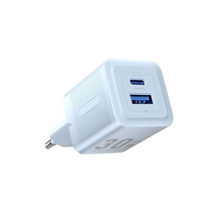 Cargador de pared gan vention feql0-eu/ 1xusb tipo-c/ 1xusb/ 30w