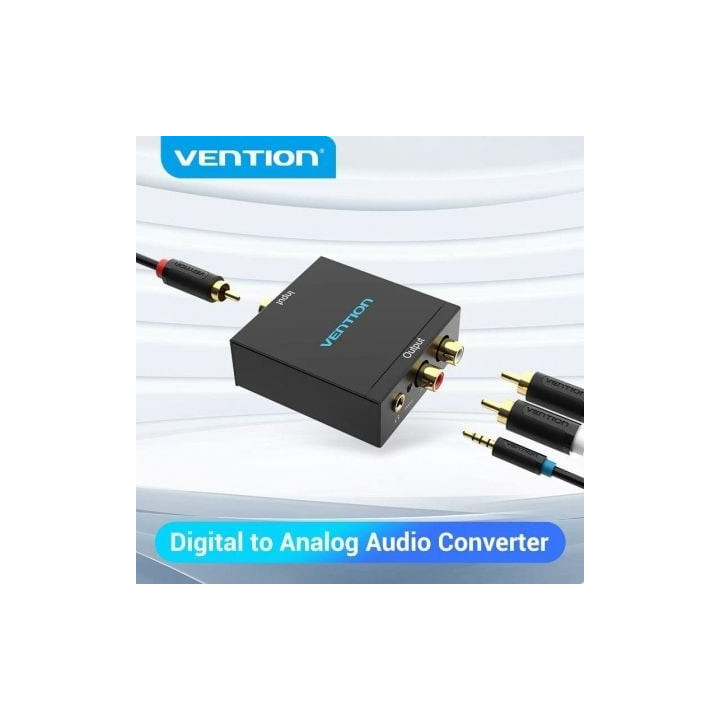 Convertidor de audio vention bdfb0-eu/ entrada toslink y rca/ salida 2x rca
