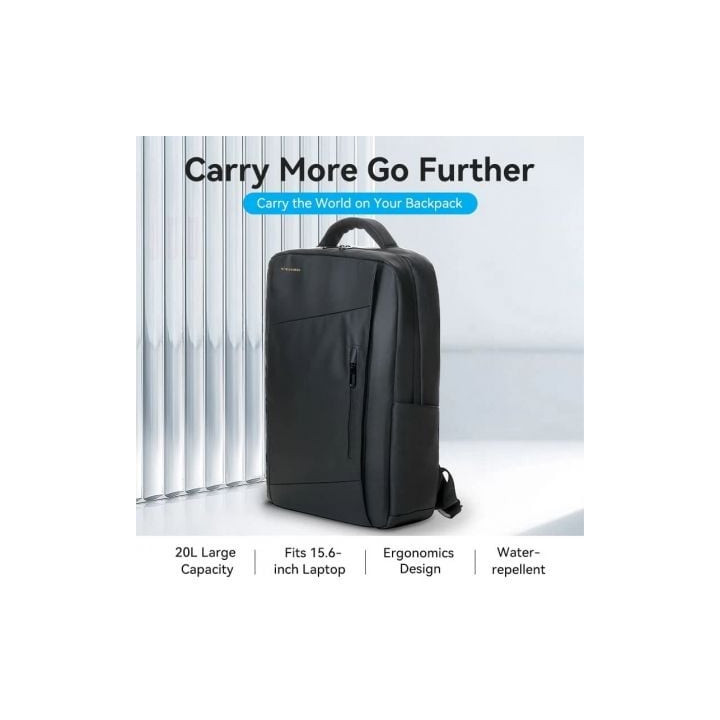 Mochila vention krrb0 para portátiles hasta 15.6'/ 20l/ impermeable/ negra