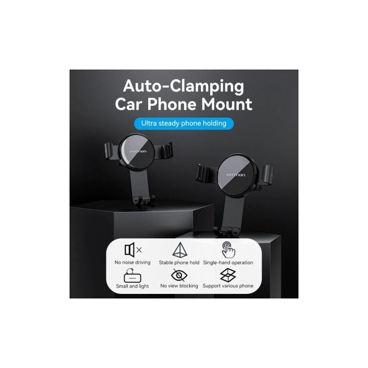 Soporte de smartphone para coche vention kcsb0/ negro