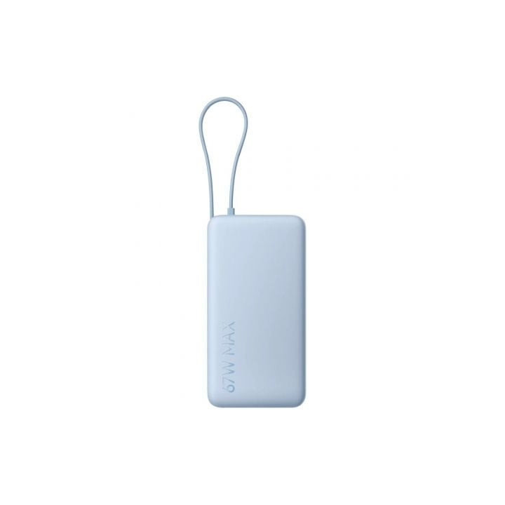 Powerbank 20000mah xiaomi 67w power bank integrated cable/ 67w/ azul/ incluye cable usb tipo-c