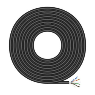 Bobina de cable rj45 para exteriores ftp awg24 aisens a135-0673 cat.6/ 100m/ impermeable/ negro
