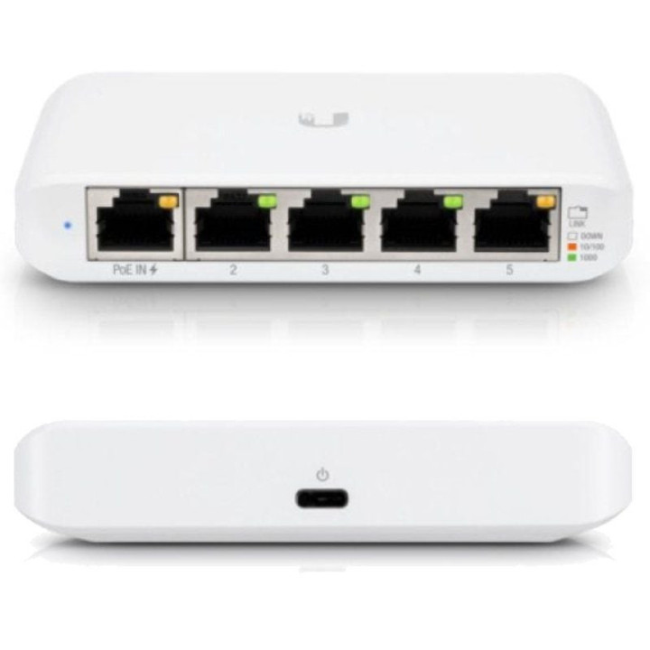 Switch gestionable ubiquiti usw-flex mini 5 puertos/ rj45 10/100/1000 poe