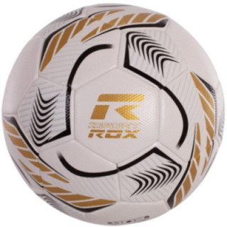 Balón de fútbol rox sport r-comand/ blanco y dorado