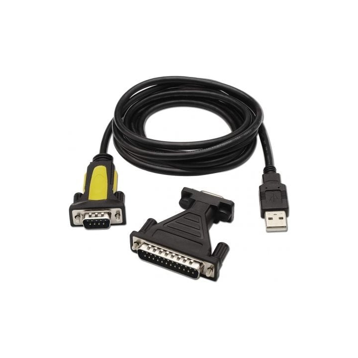 Cable conversor impresora aisens a104-0039/ usb macho - db9 macho/ 1.8m/ negro