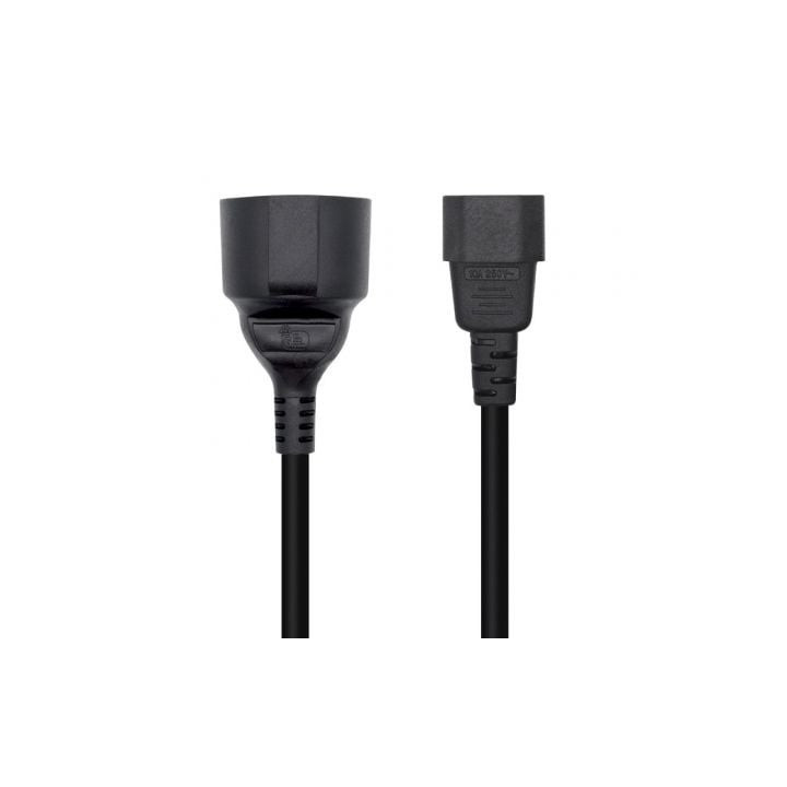 Adaptador alimentación aisens a132-0467/ c14 macho - cee7 hembra/ 25cm/ negro