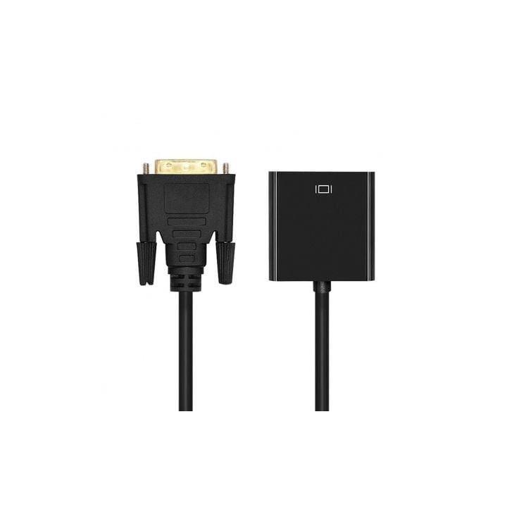 Cable conversor aisens a147-0352/ dvi macho - vga hembra/ 30cm/ negro
