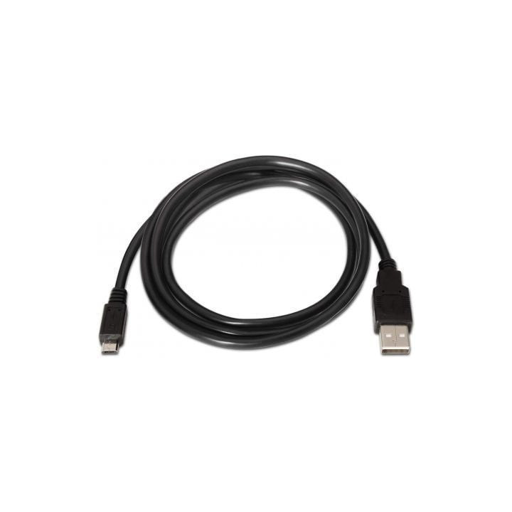 Cable usb 2.0 aisens a101-0027/ usb macho - microusb macho/ 480mbps/ 80cm/ negro