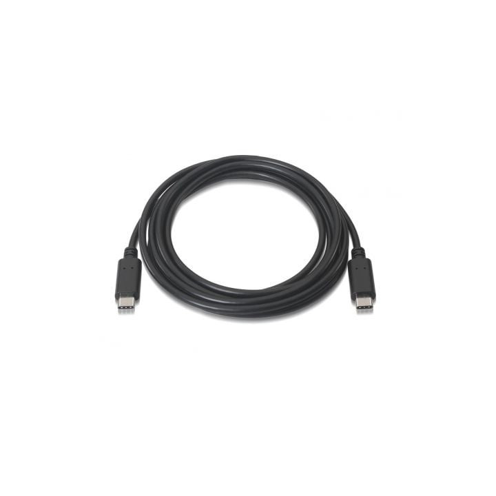 Cable usb 2.0 tipo-c aisens a107-0057/ usb tipo-c macho - usb tipo-c macho/ 480mbps/ 2m/ negro