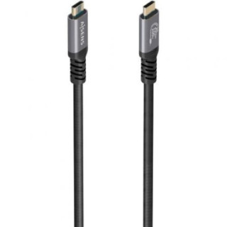 Cable usb 3.2 tipo-c aisens a107-0988/ usb tipo-c macho - usb tipo-c macho/ hasta 100w/ 20gbps/ 3m/ negro