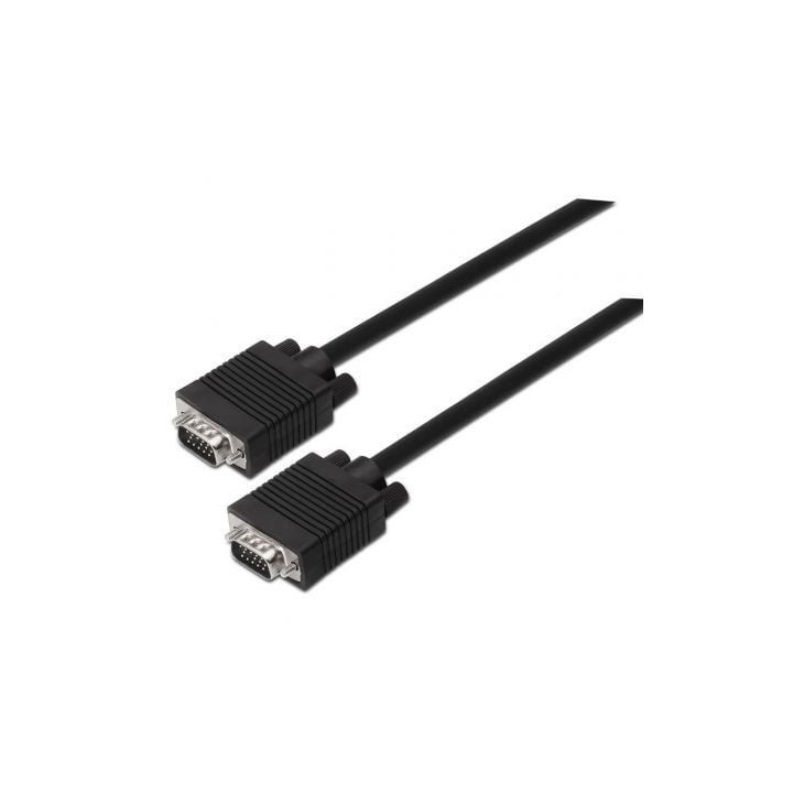 Cable svga aisens a113-0069/ vga macho - vga macho/ hasta 3w/ 10mbps/ 3m/ negro