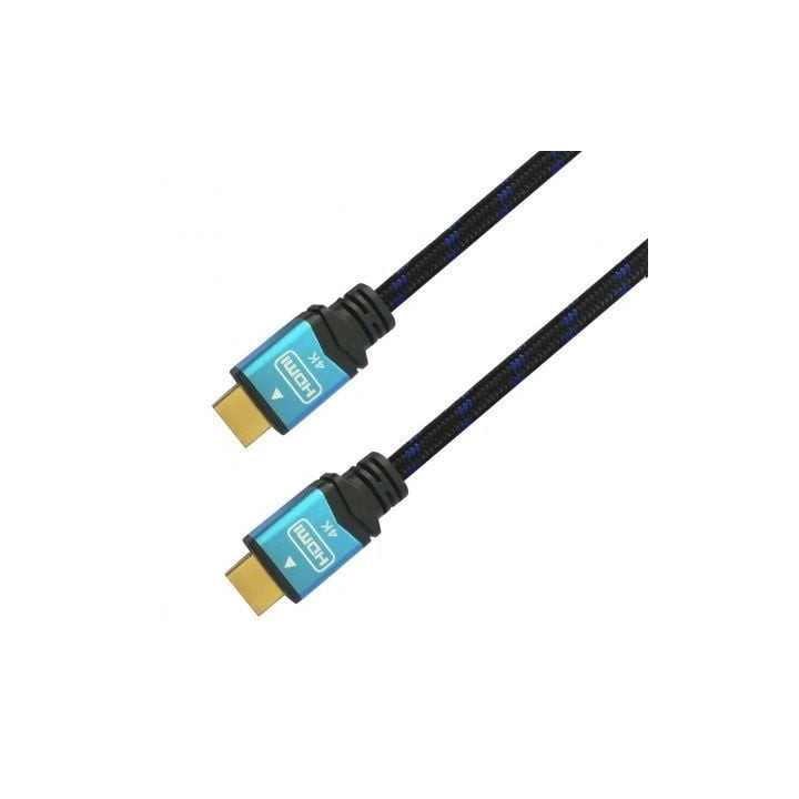 Cable hdmi 2.0 4k aisens a120-0357/ hdmi macho - hdmi macho/ 2m/ negro/ azul