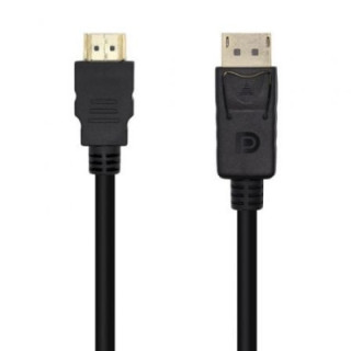 Cable conversor aisens a125-0459/ displayport macho - hdmi macho/ hasta 5w/ 2300mbps /1m/ negro