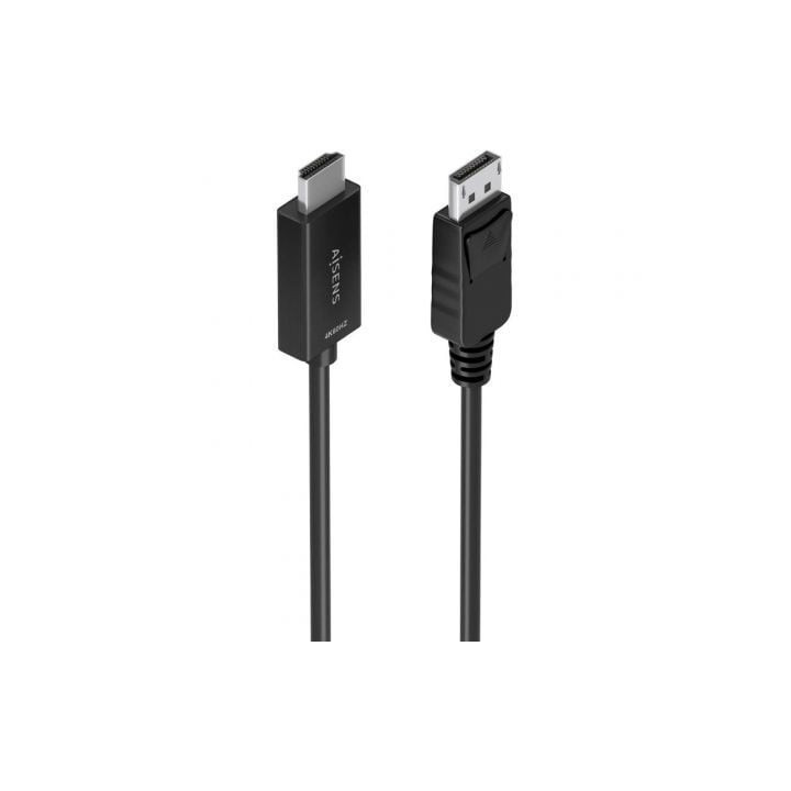 Cable conversor aisens a125-0894/ displayport macho - hdmi 4k macho/ 2m/ negro