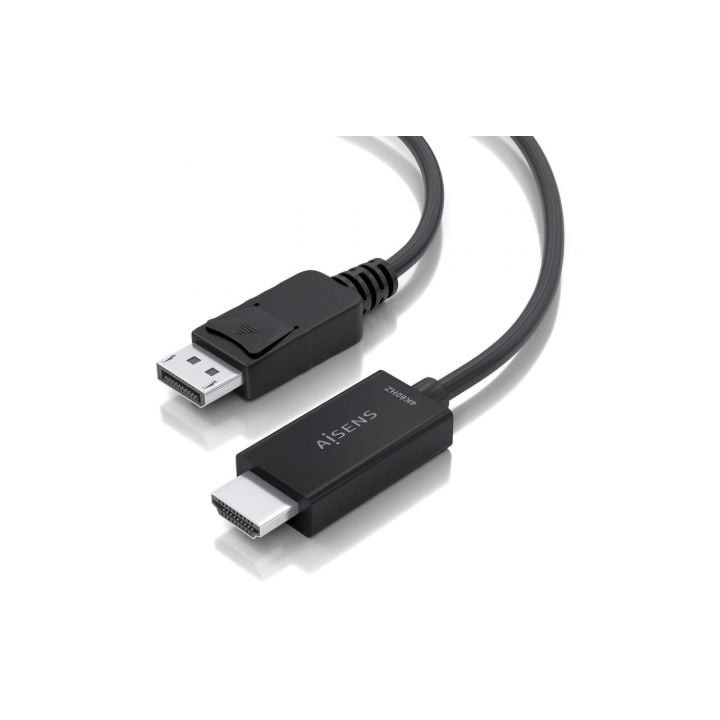 Cable conversor aisens a125-0894/ displayport macho - hdmi 4k macho/ 2m/ negro