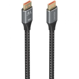 Cable displayport 2.1 16k aisens a158-0902/ displayport macho - displayport macho/ 80gbps/ 1.5m/ negro