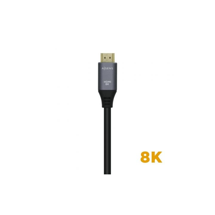 Cable hdmi 2.1 8k aisens a150-0427/ hdmi macho - hdmi macho/ 1.5m/ gris negro