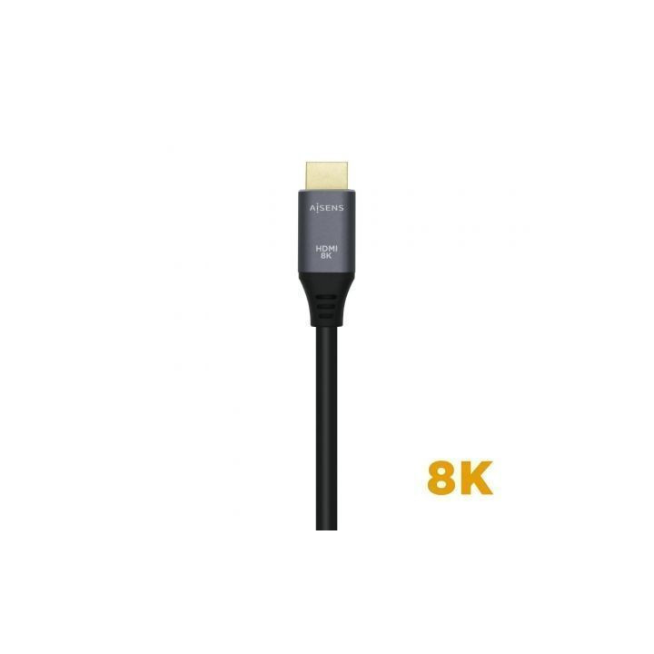 Cable hdmi 2.1 8k aisens a150-0427/ hdmi macho - hdmi macho/ 1.5m/ gris negro