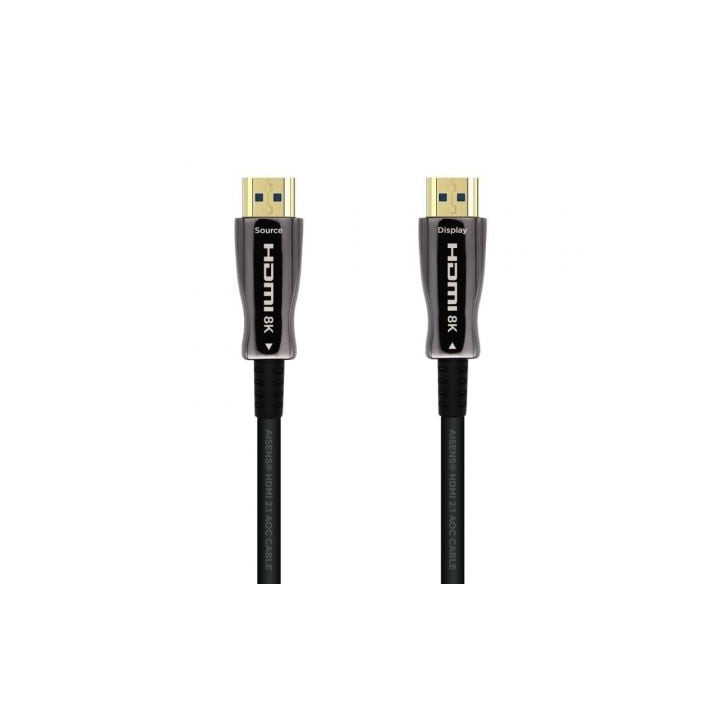 Cable hdmi 2.1 aoc 8k aisens a153-0518/ hdmi macho - hdmi macho/ 25m/ negro