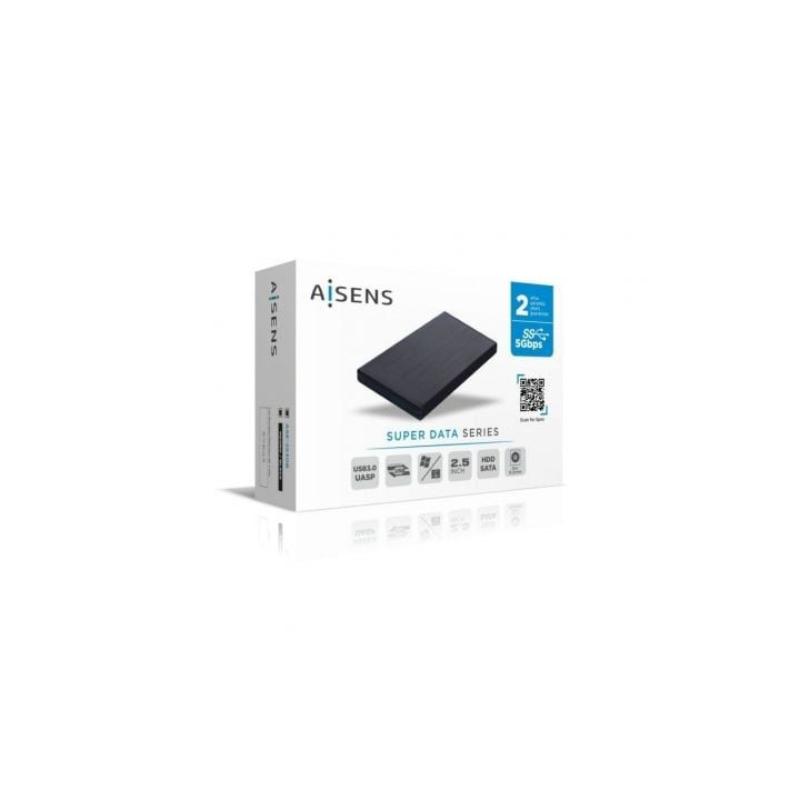 Caja externa para disco duro de 2.5' aisens ase-2530b/ usb 3.1
