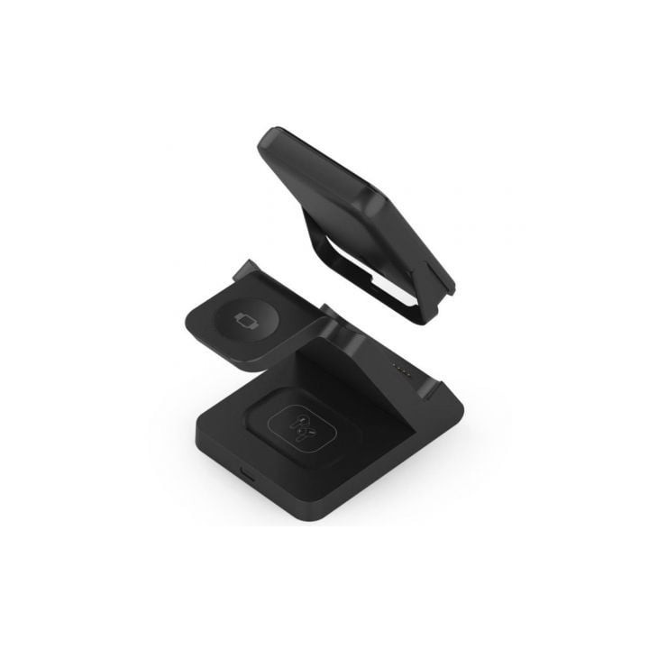Base de carga inalámbrica aisens asch-15w4wc064-bk/ 15w/ negro