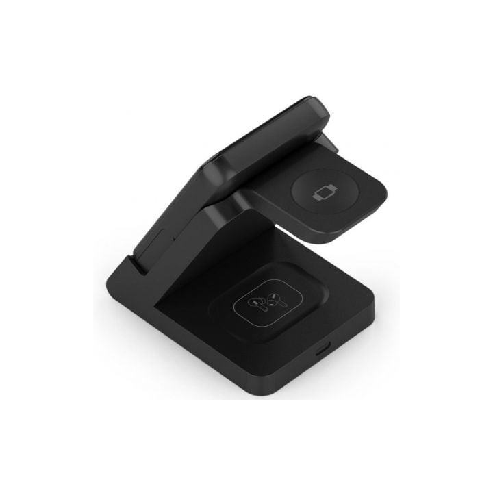 Base de carga inalámbrica aisens asch-15w4wc064-bk/ 15w/ negro